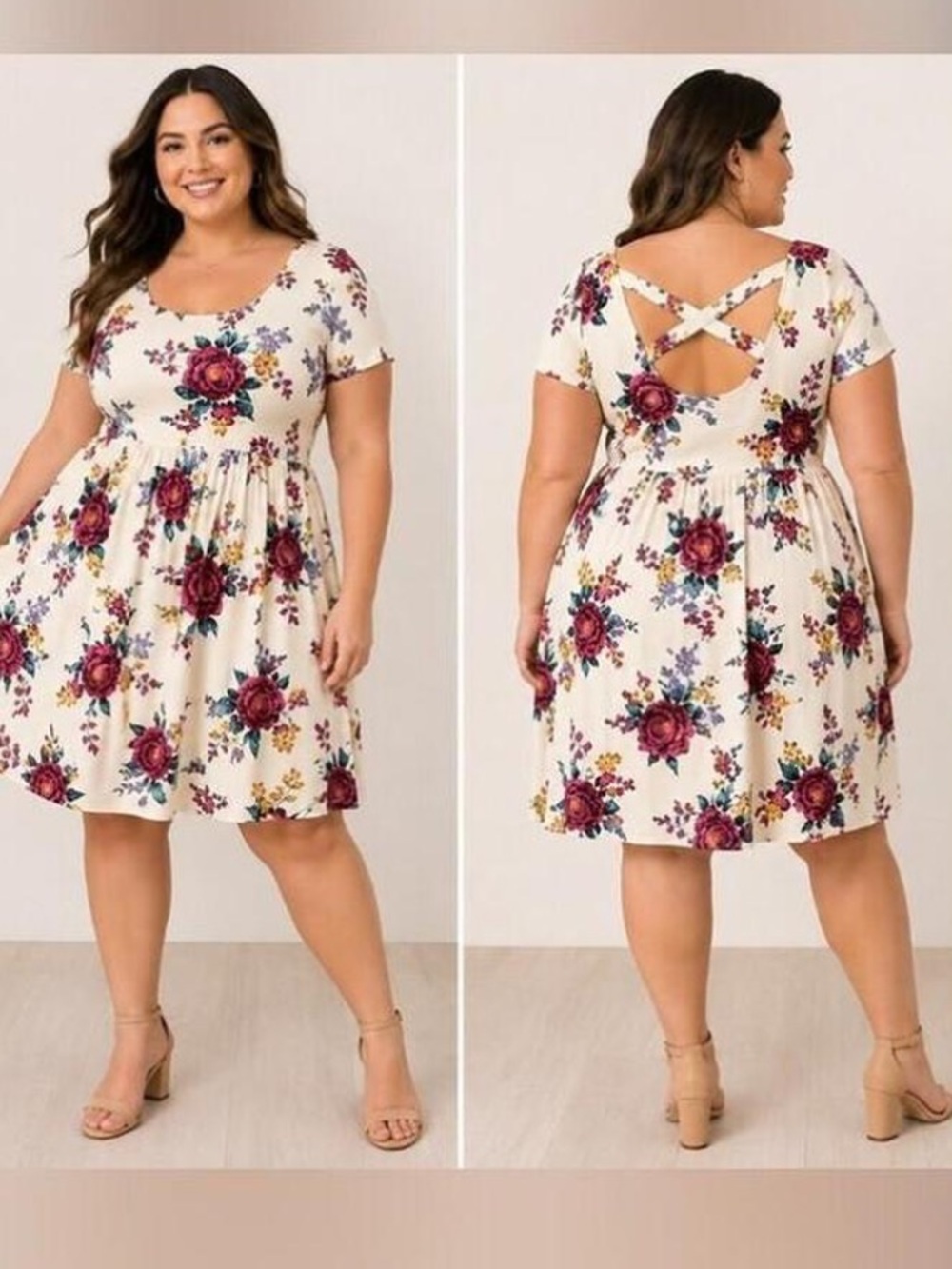 Torrid White Floral Mini Challis Skater Dress NWT 1X